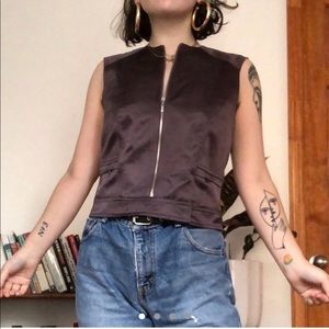 calvin klein metallic purple/pewter vest